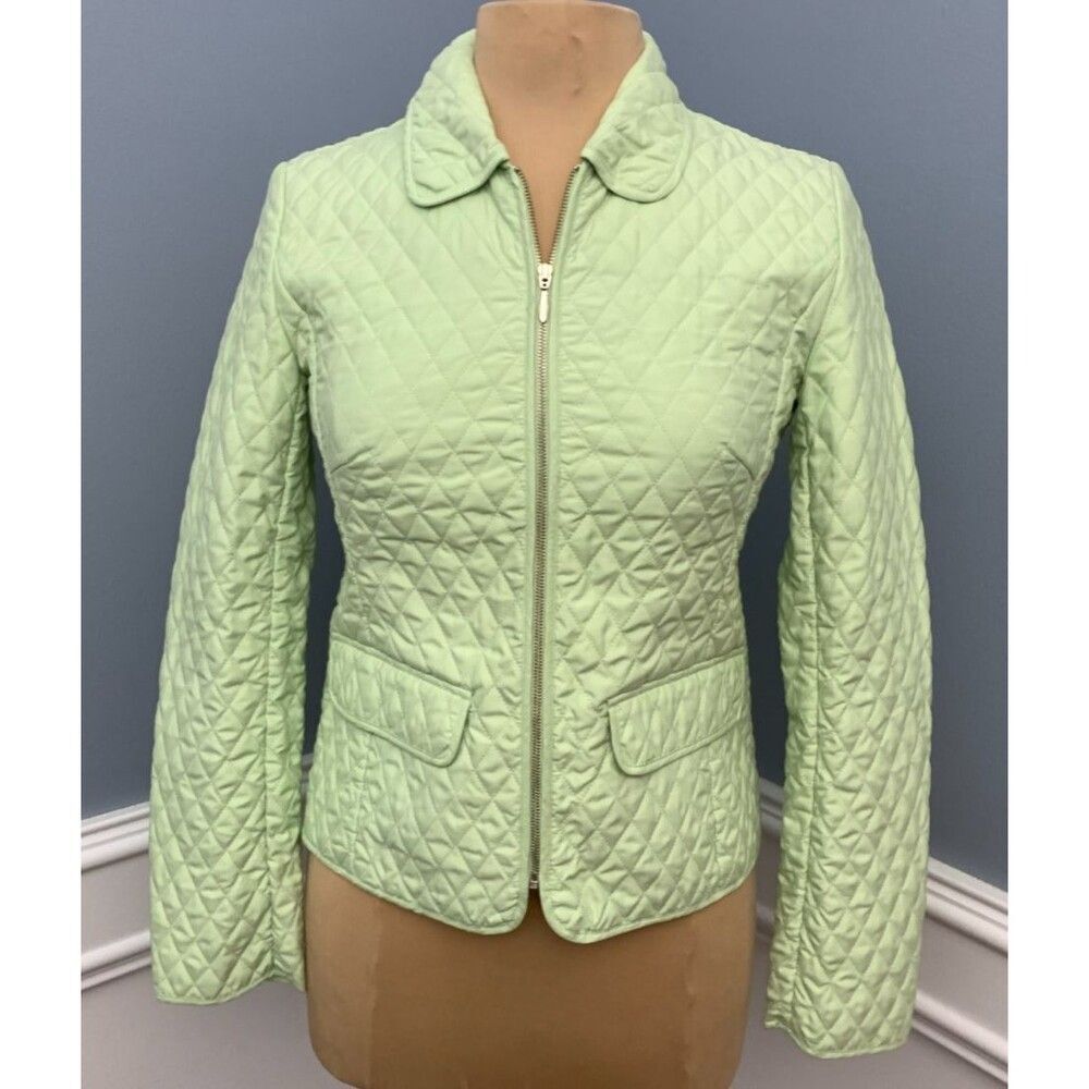 Ann Taylor LOFT Jacket Womens 0 Quilted Military Barn Chore Zip-Up Windbreaker